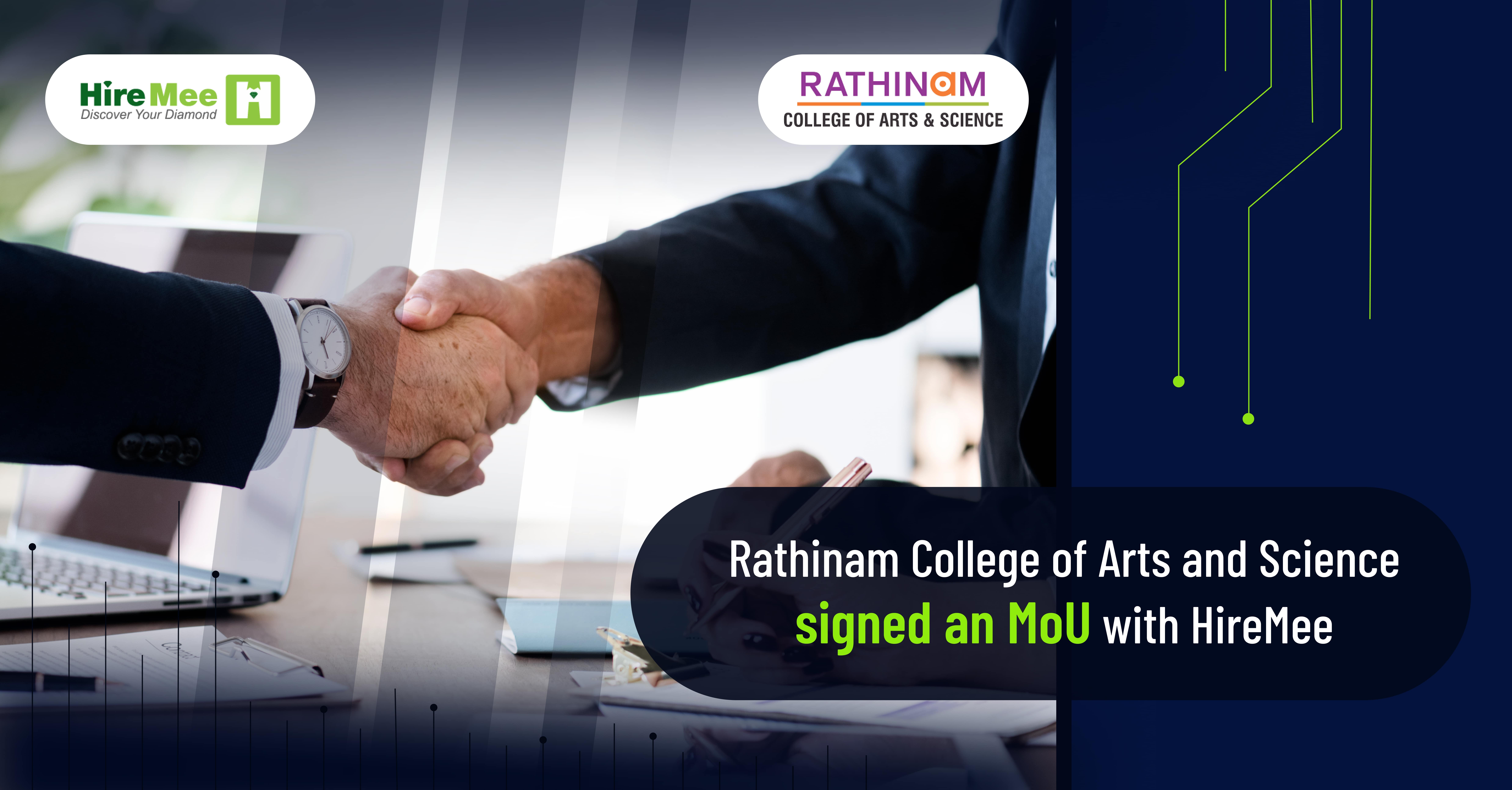 Rathinam College of Arts and Science Signs MoU with HireMee